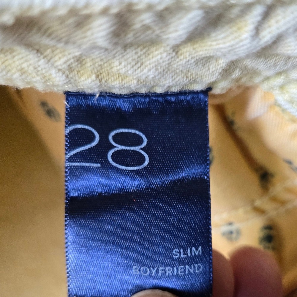 Pilcro Anthropologie Slim Boyfriend Jeans Yellow Denim Size 28 - Picture 8 of 9